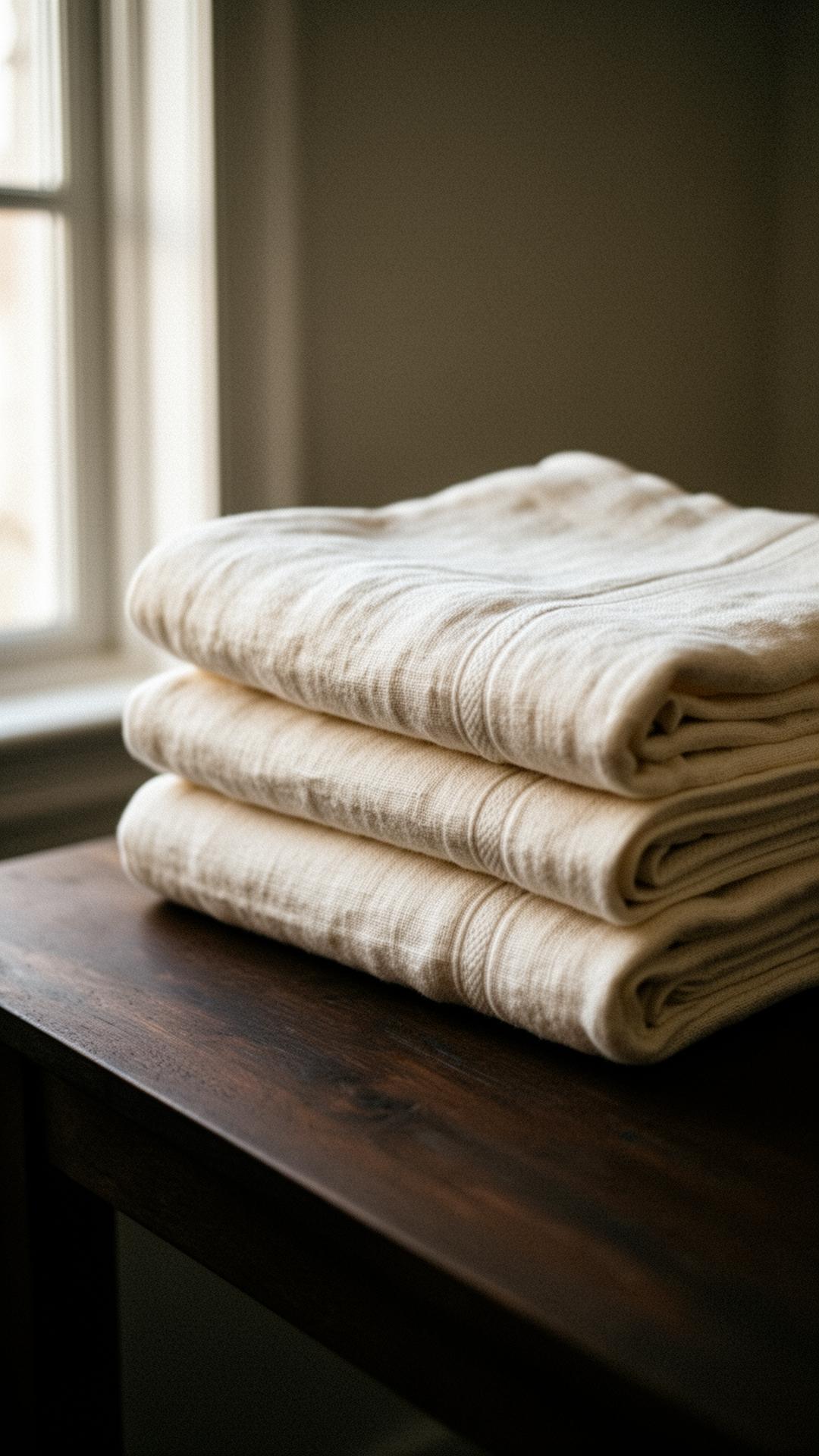 Folded linen